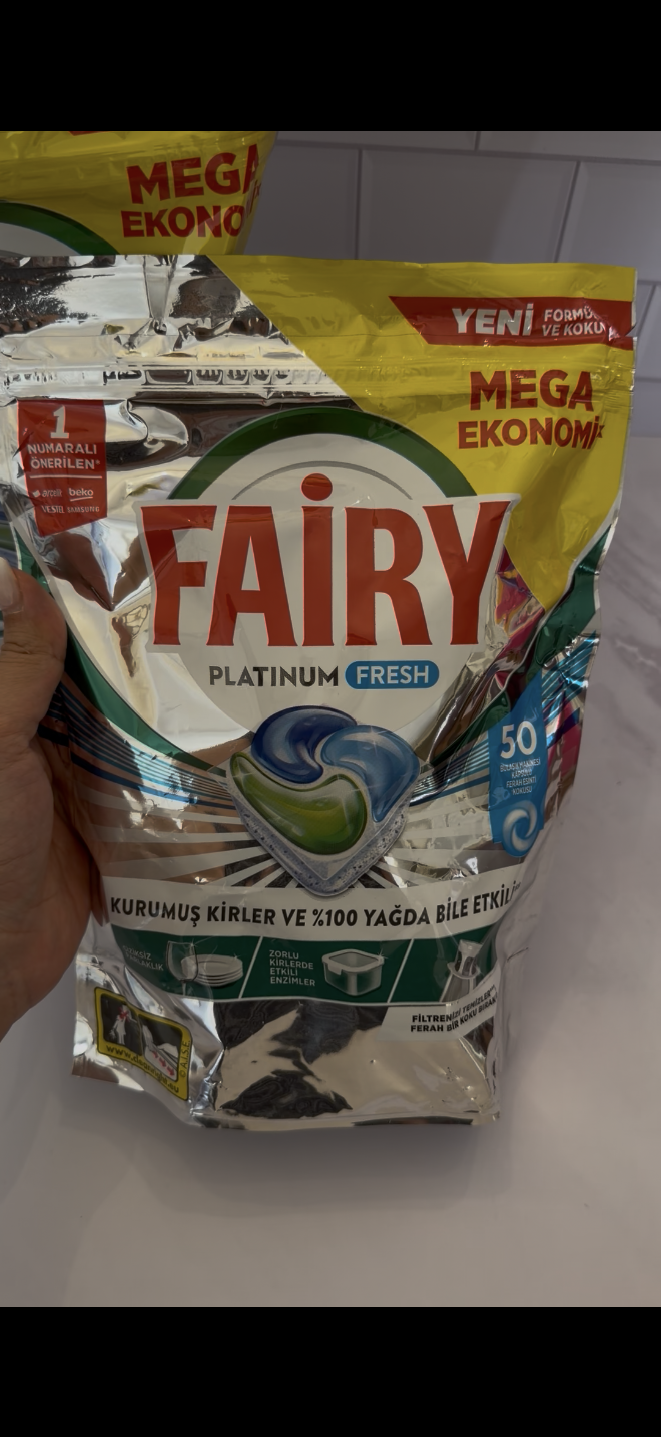 قرص 50 عددی ماشین لباسشویی فیری پلاتینیوم  Fresh
