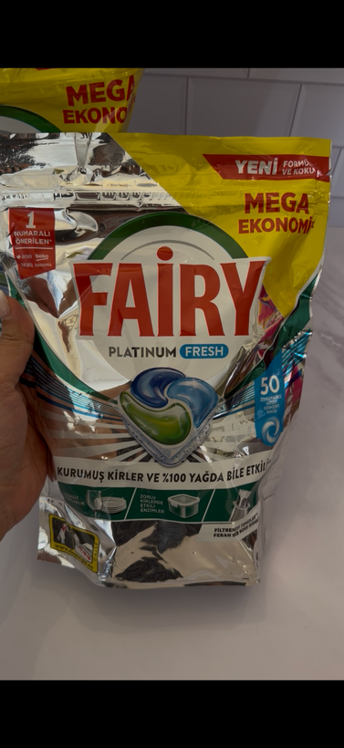 قرص 50 عددی ماشین لباسشویی فیری پلاتینیوم Fresh